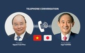 國家主席阮春福與日本首相菅義偉互通電話。(示意圖源:VGP)