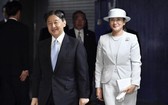 日皇德仁與皇后雅子7日出席日本更生保護70週年大會。 (共同社提供)
