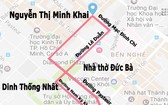旅遊電車的流通路線。