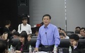 峴港市內務廳廳長武玉同在會上發表指導意見。（圖源：高太）