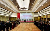 圖為政府總理阮春福與夫人主持的款待外交宴會現場。（圖源：Info.net）