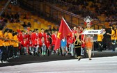 越南殘疾體育代表團出場。