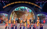 越南少數民族文化日的各項精彩表演節目展現了多姿多彩的民族風情。圖為去年越南各民族文化日一表演節目。（示意圖源：維文）