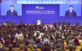 中國國家主席習近平在博鰲經濟論壇開幕式講話 。 （圖源：路透社）