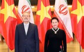 國會主席阮氏金銀會見伊朗議會議長阿里。（圖源：仲德）