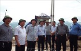 農業與農村發展部部長阮春強與工作團前往和平省視察天災防範工作。（圖源：越通社）