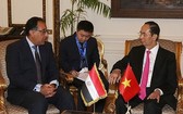 國家主席陳大光與埃及總理馬德布利會晤。（圖源：VOV）