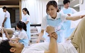 越南護理實習生在日本東京接受訓練。（圖源：Nikkei）
