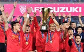 越南足選隊榮獲２０１８年東南亞ＡＦＦ盃決賽冠軍