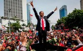 印尼大選，現任總統佐科⋅維多多贏得連任。（圖源：互聯網）