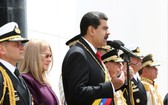  7月5日，在委內瑞拉加拉加斯，委總統馬杜羅在獨立日閱兵式上講話。（圖源：新華社）