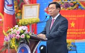 政府副總理王廷惠出席榮市大學第六十屆開課儀式並發表講話。（圖源：阮翡）
