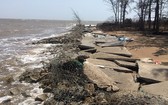 檳椥省盛富縣盛海鄉的利洲渚海岸塌陷長達1.5公里。