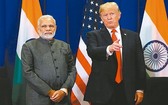 美國總統特朗普22日前往得克薩斯州休斯敦，與印度總理莫迪一起參加一場大型集會。（圖源：路透社）