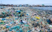 每年塑料垃圾增至兩倍。圖為平順省綏豐沙灘上堆積的塑料垃圾。（圖源：Lekima Hung）