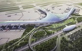 隆城機場項目 2021 年初動工。圖為隆城機場總體設計效果圖。（圖源：互聯網）