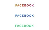 臉書公司公佈新標誌，藍色代表facebook、綠色代表WhatsApp、紅色代表Instagram。（圖源：AFP）