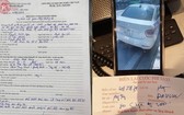 行政違規發單（左圖）與“宰客”計程車及車費收據（右圖）。（圖源：互聯網）