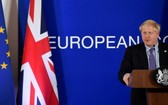 英國首相約翰遜在脫歐後發表講話，稱脫歐不是終結，而是開始，未來會繼續挑戰。（圖源：互聯網）