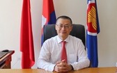 越南駐柬埔寨大使武光明對越南法理團隊過去期間為“完善和有助上述重要協定生效” 作出不懈努力予以表彰。（圖源：越通社）