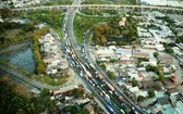 環市二路尚未得到充分投資，車流量太大導致交通擁堵。（圖源：文平）