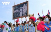 柬埔寨民眾遊行慶祝國慶節。（圖源：VOV）