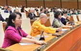 國會代表按鈕表決通過本市的都市政府組織《決議》。（圖源：Quochoi.vn）