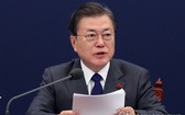 1月21日，在韓國總統府青瓦台，總統文在寅主持召開國家安全保障會議（NSC）全體會議。 （圖源：韓聯社）