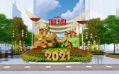 2021辛丑年阮惠春花街配景圖。