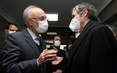 國際原子能機構總幹事會見伊朗原子能組織主席薩利希。（圖源：伊朗媒體）