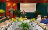 國防部長吳春歷大將（中）在會上發表講話。（圖源：春強）