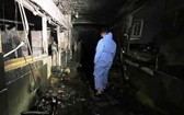 伊拉克首都巴格達一家新冠定點醫院24日晚發生火災事故，已造成82人死亡、110人受傷。（圖源：推特）