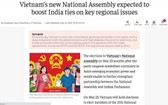 登羅伊‧喬杜里記者有關越南國會選舉的文章在印度《經濟時報》網站刊登屏幕截圖。（圖源：網站截圖）