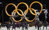 東京奧運會開幕式一景。（圖源：AP）