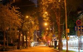8月22日晚間，本市街上清冷無人。（圖源：光廉）