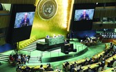 古特雷斯在聯合國大會一般性辯論開幕式上致辭。（圖源: 新華社）