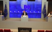歐盟各國經濟和財政部長當地時間5日在盧森堡召開會議，討論歐盟經濟復甦計劃實施情況等議題。（圖源:視頻截圖）