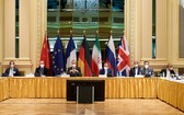 5月25日，伊核全面協議聯委會新一輪恢復履約談判政治總司長級會議在奧地利維也納舉行。圖為會議現場。（圖源：互聯網） 