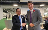 范明政總理會見加拿大總理賈斯廷‧特魯多。（圖源：越通社）