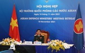 國防部長潘文江大將出席東盟各國國防部長會議。（圖源：孟雄）