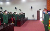 河靖省軍事指揮部幹部馳援廣治省防疫出發儀式。（圖：善德）