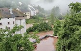 當地時間7月15日，德國Kyllburg暴雨過後，洪水氾濫。（圖：互聯網）