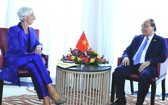 阮春福總理會見國際貨幣基金組織總裁拉加德。
