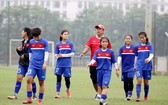 越南U19隊球員在訓練中。