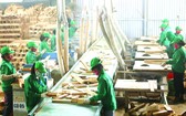 本市企業生產木製品出口。
