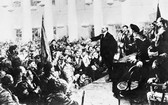 　　在俄羅斯聯邦共產黨的領導下，俄國工人階級和勞動人民鑄就1917年 十月革命勝利。（資料圖）