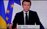 法國總統馬克龍發表講話。