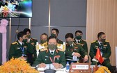 越南高级军事代表团。图自越通社