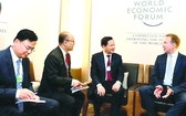 越南政府副總理黎明概會見世界經濟論壇主席博爾格‧布倫德。