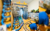 ５歲兒童一天建２米鐵道玩具軌道塔